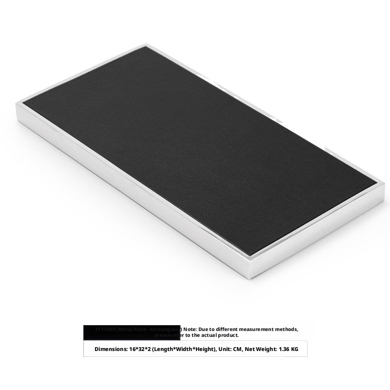 Black Leather Jewelry Display Set with Metal Trays for Rings and Earrings