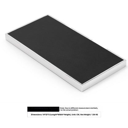 Black Leather Jewelry Display Set with Metal Trays for Rings and Earrings