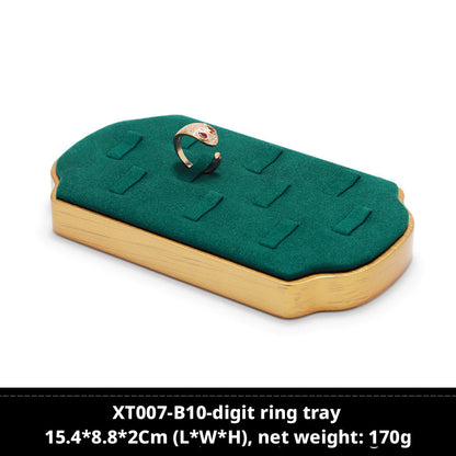 Finger Ring Display Tray - Black Metal Holder for Counter