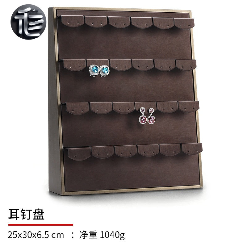 Inclined Jewelry Display Tray: Rings, Earrings, Necklaces, Pendants – Dual Position Stand