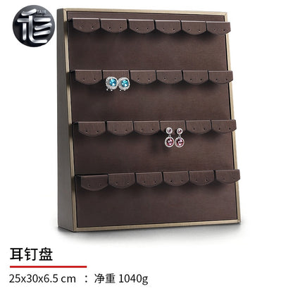 Inclined Jewelry Display Tray: Rings, Earrings, Necklaces, Pendants – Dual Position Stand