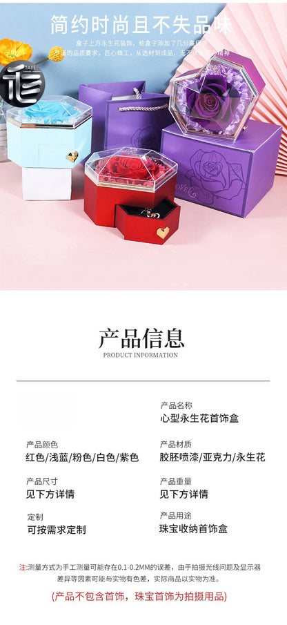 Engagement Ring Box Velvet – Wedding Ring Holder for Proposal, Luxury Heart-Shaped Jewelry Gift Box