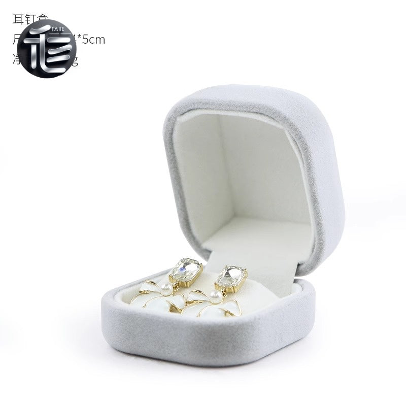 Engagement Ring Box Velvet – Wedding Ring Holder for Proposal, Luxury Heart-Shaped Jewelry Gift Box,Custom Jewelry Box for Small Business