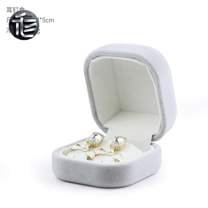 Engagement Ring Box Velvet – Wedding Ring Holder for Proposal, Luxury Heart-Shaped Jewelry Gift Box,Custom Jewelry Box for Small Business