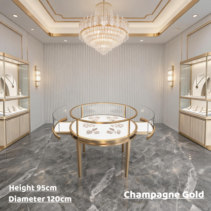 Stainless Steel Electroplated Jewelry Display Stand - Countertop Showcase Rack for Retail Stores Jewelry cabinet