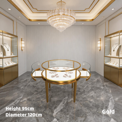Stainless Steel Electroplated Jewelry Display Stand - Countertop Showcase Rack for Retail Stores Jewelry cabinet