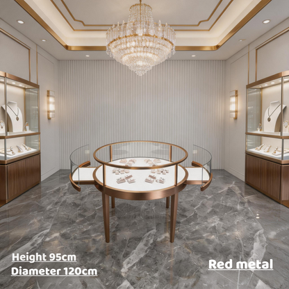 Stainless Steel Electroplated Jewelry Display Stand - Countertop Showcase Rack for Retail Stores Jewelry cabinet