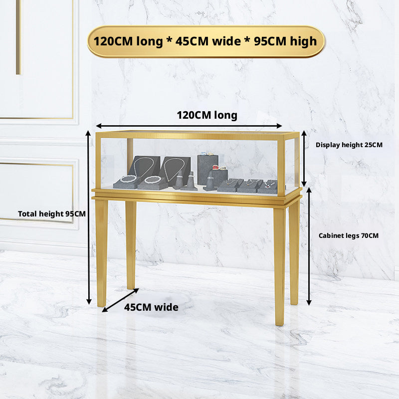 Minimalist Countertop Jewelry Display - Stainless Steel Showcase Stand for Boutiques Jewelry cabinet