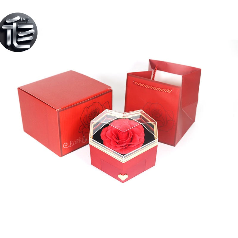 Engagement Ring Box Velvet – Wedding Ring Holder for Proposal, Luxury Heart-Shaped Jewelry Gift Box