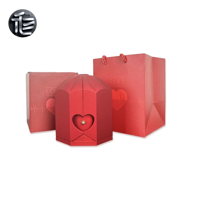 Ring Box for Proposal – Velvet Lined Wedding Ring Holder, Small Luxury Gift Box for Engagement,jewelry box