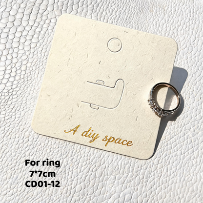 500pcs Eco Matte Jewelry Display Cards, Plant Fiber Paper, Custom Logo Packaging