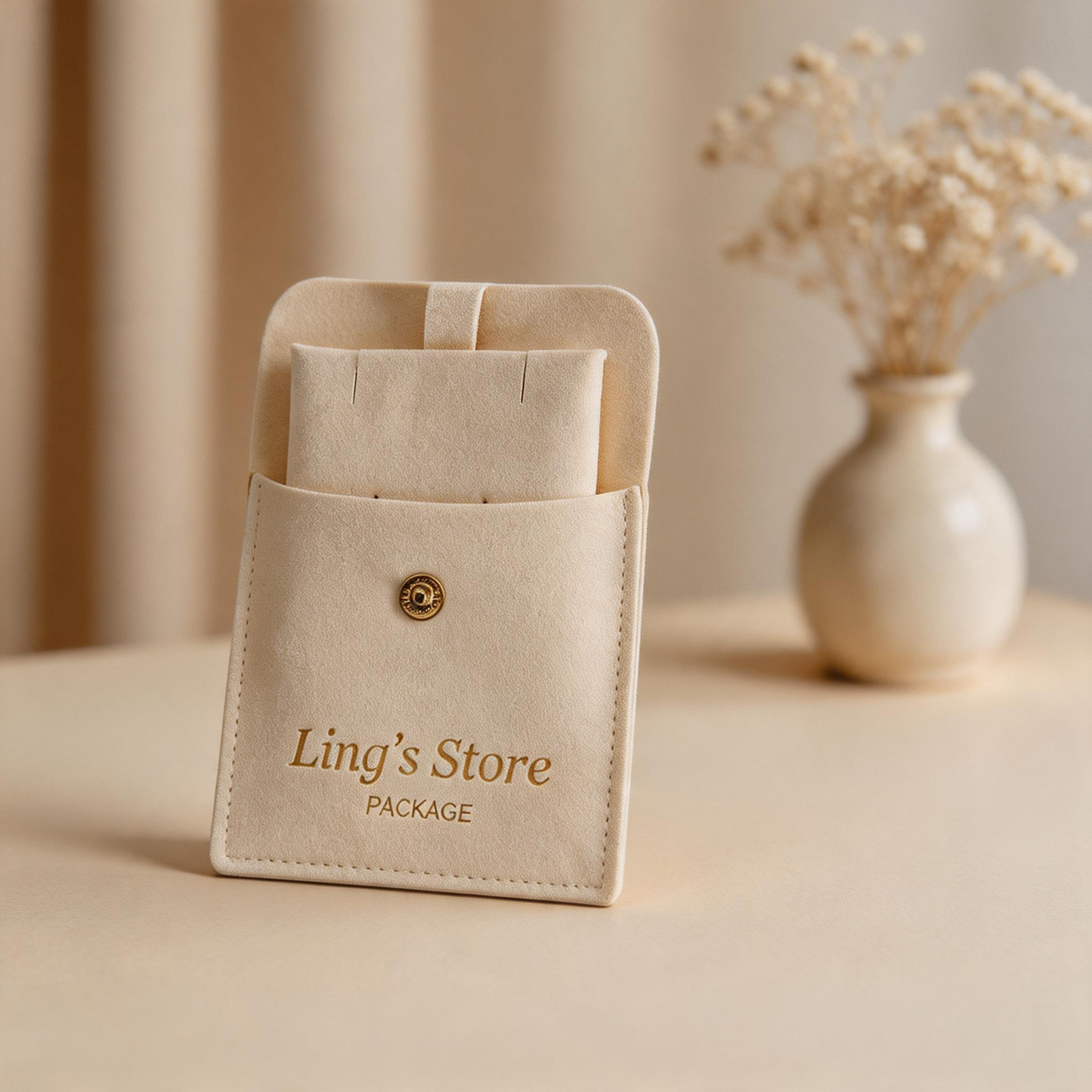 50PCS Luxury Suede Jewelry Gift Bags, Custom Logo Pouches, Personalized Velvet Packaging