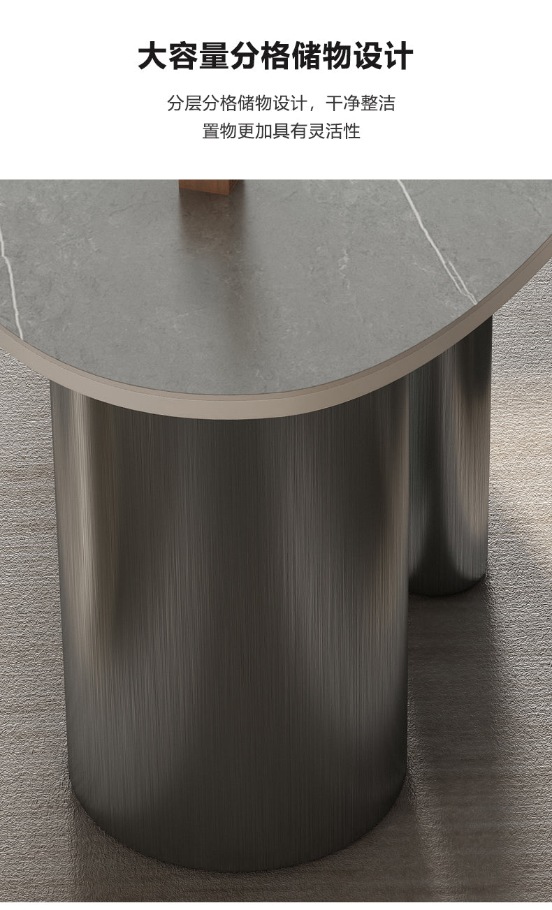 Modern high-end light luxury tea table villa luxury tea table Office reception room advanced sense kung fu tea table