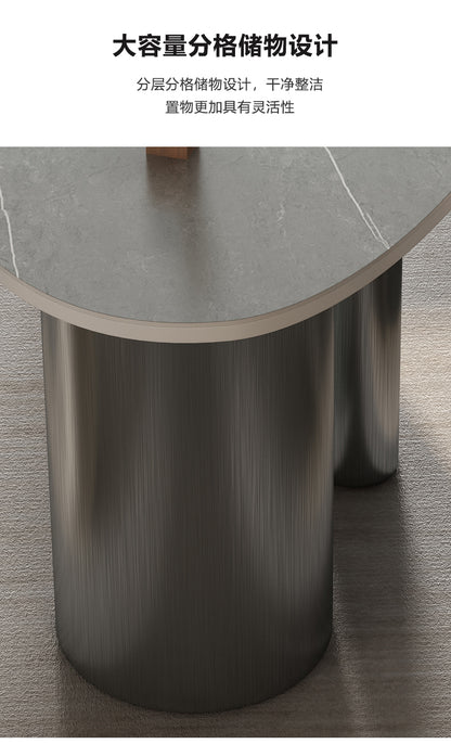 Modern high-end light luxury tea table villa luxury tea table Office reception room advanced sense kung fu tea table