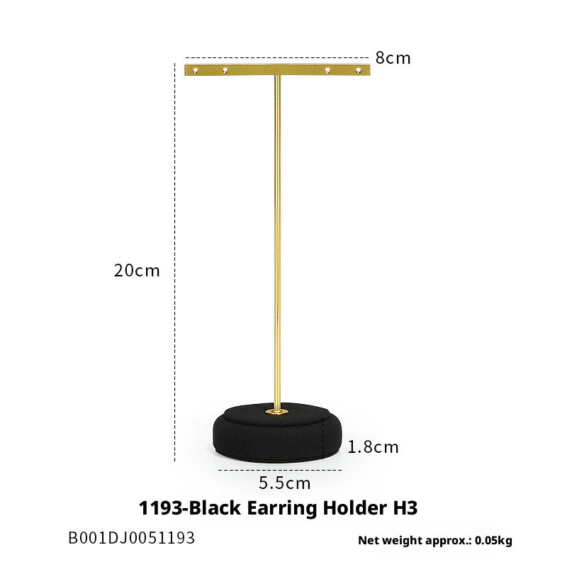 Finger Ring Display Tray - Black Metal Holder for Counter