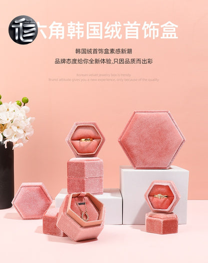 Custom Jewelry Box for Small Business,Velvet Jewelry Box – Premium Ring & Necklace Gift Box for Women, Elegant Wedding Engagement Present