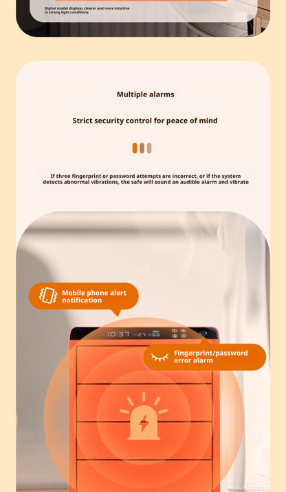 Smart Jewelry Safe Box, App Controlled Electronic Security Case, Multi-Drawer Lockable Storage, Remote Monitor