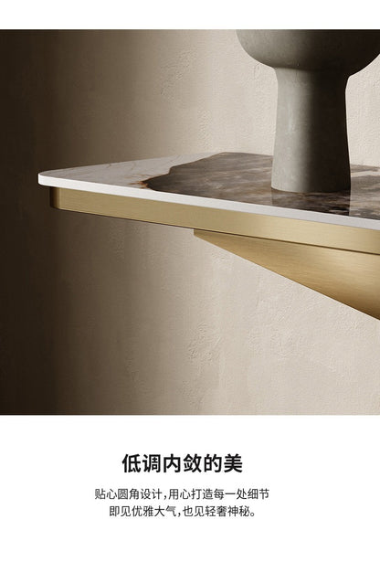 Light luxury porch desk Villa hotel entrance to the door against the wall end of the scene table design master long table several Italian porch table
