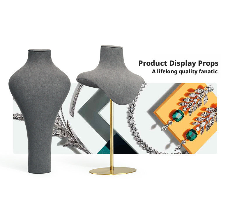 Metal Jewelry Display Stand - 2 Tier Iron Riser for Showcase