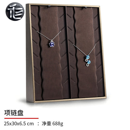 Inclined Jewelry Display Tray: Rings, Earrings, Necklaces, Pendants – Dual Position Stand