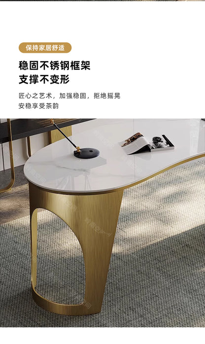 Light luxury desk Modern simple high sense unique design home work study calligraphy study rock board desk
