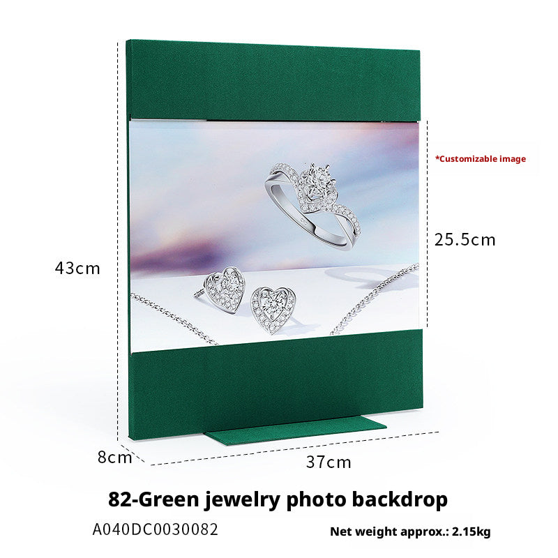 Metal & Suede Jewelry Display Stand Set for Retail Store Countertop