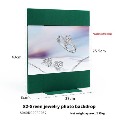 Metal & Suede Jewelry Display Stand Set for Retail Store Countertop
