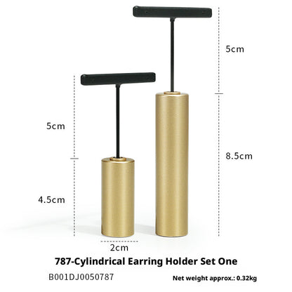 Modern Metal Suede Jewelry Organizer and Showcase Stand