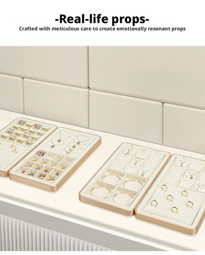 Minimalist Gold Metal Riser - Geometric Display for Shop