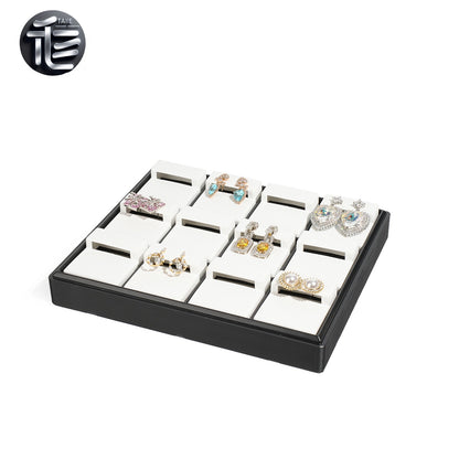 Stackable Plastic Jewelry Display Tray Organizer: 12 or 20 Slot Ring Stud Necklace Storage