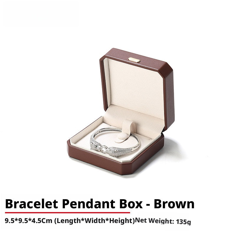 PU Leather Ring Box | Golden Velvet Interior for Engagement