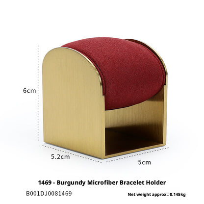 Elegant Metal Velvet Jewelry Organizer Display Props for Countertop