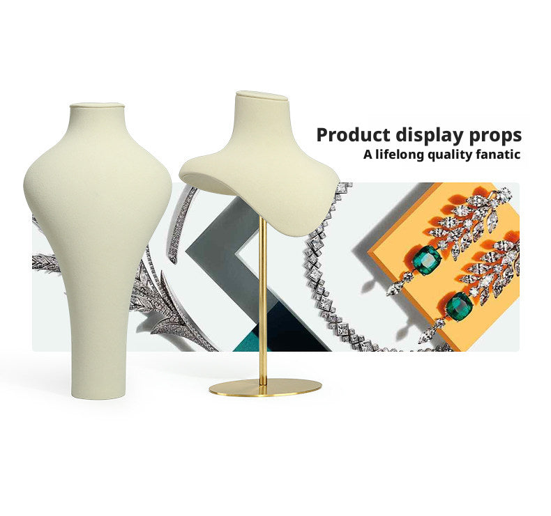 Metal Jewelry Display Stand - 2 Tier Iron Riser for Showcase