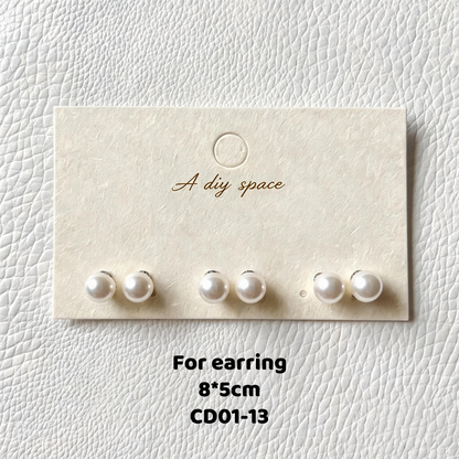 500pcs Eco Matte Jewelry Display Cards, Plant Fiber Paper, Custom Logo Packaging