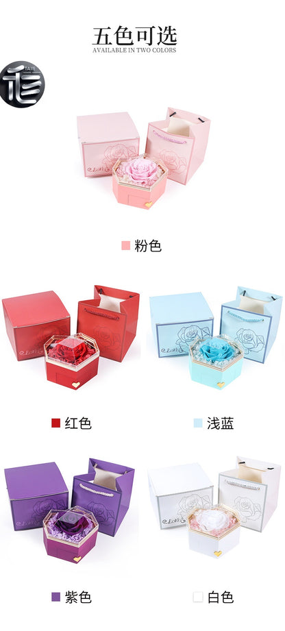 Engagement Ring Box Velvet – Wedding Ring Holder for Proposal, Luxury Heart-Shaped Jewelry Gift Box