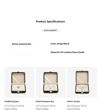 Jewelry Storage Box, Velvet Organizer Display Case for Rings and Necklaces