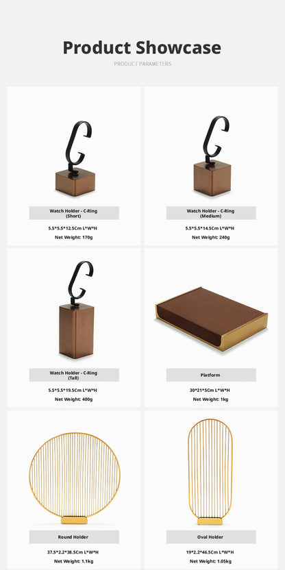Luxury Metal Watch Stand - Solid Steel Display for Men's Collection