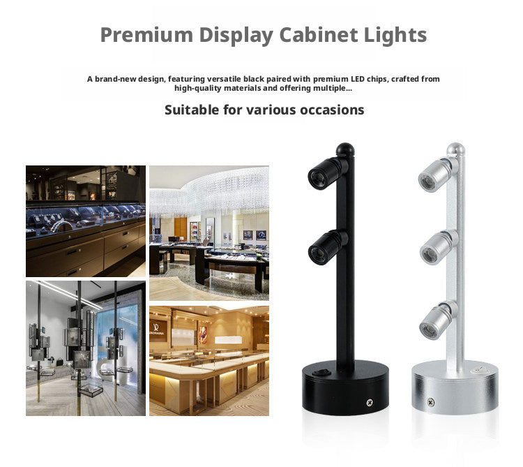 Multi-Angle Jewelry Desk Spotlight, Bamboo Base CREE Chip, Adjustable Craft Workbench Lighting