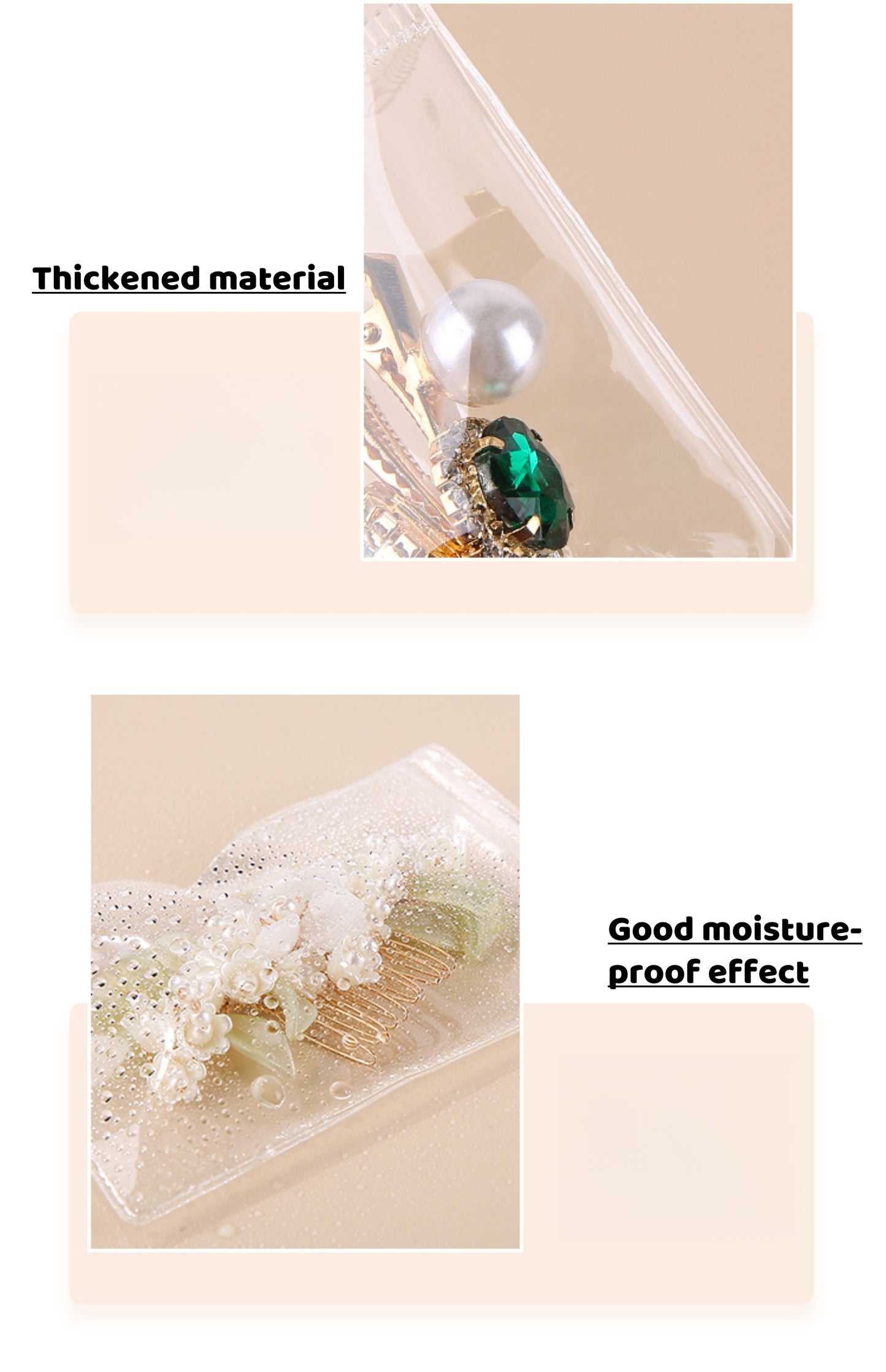 Sell 100PCS/BAG,PVC jewelry bag,Clear jewelry pouch,Plastic jewelry organizer,Waterproof jewelry bag,Zipper jewelry pouch