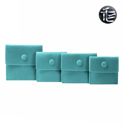 50PCS Luxury Velvet Jewelry Pouch, Snap Button Travel Storage Bag, Gift Packaging