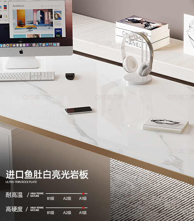Italian minimalist rock board desk Study desk Study desk Computer desk