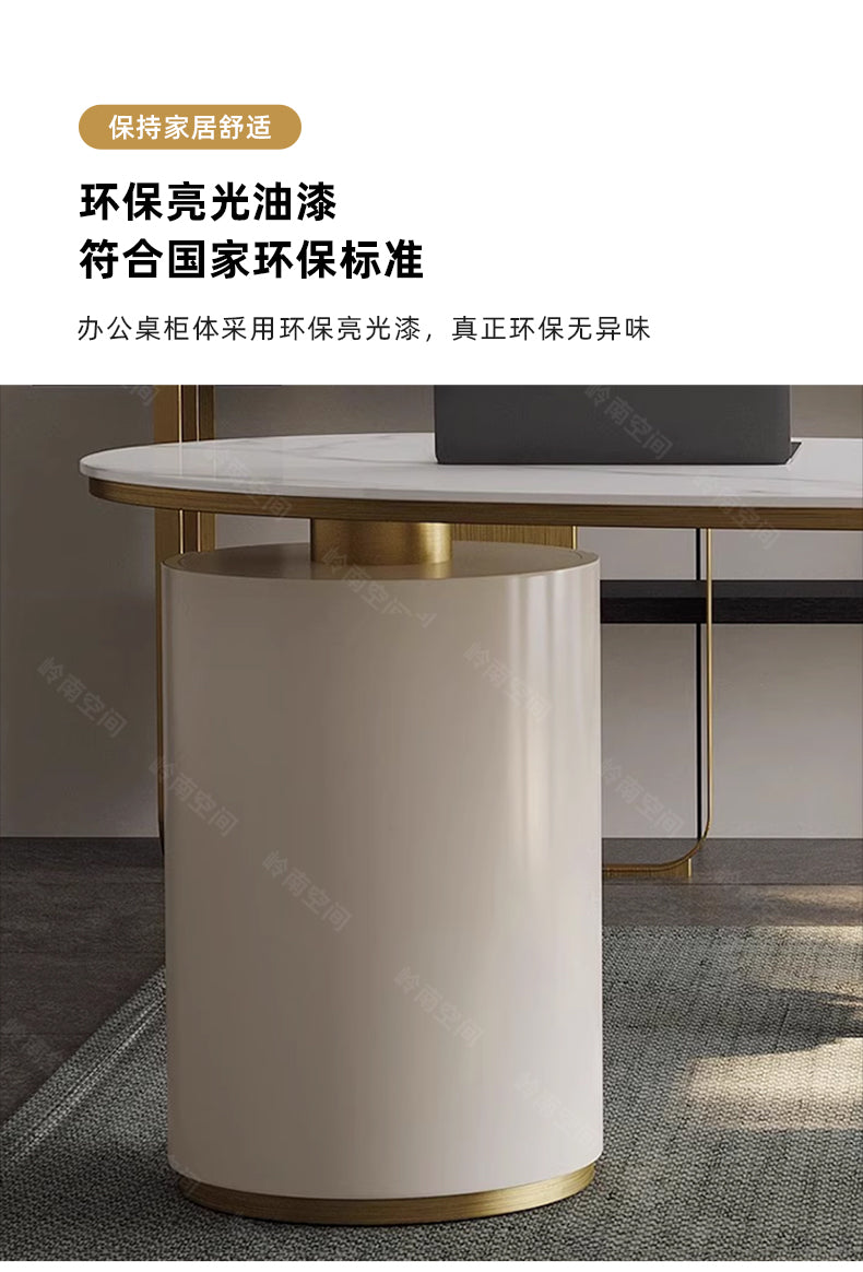 Light luxury desk Modern simple high sense unique design home work study calligraphy study rock board desk