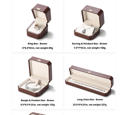PU Leather Ring Box | Golden Velvet Interior for Engagement