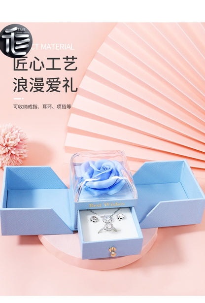 Mother's Day Jewelry Box – Elegant Gift for Mom, Personalized Floral Keepsake Organizer,jewelry box