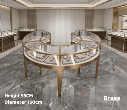 Stainless Steel Electroplated Jewelry Display Stand - Countertop Showcase Rack for Retail Stores Jewelry cabinet