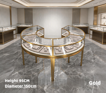 Stainless Steel Electroplated Jewelry Display Stand - Countertop Showcase Rack for Retail Stores Jewelry cabinet