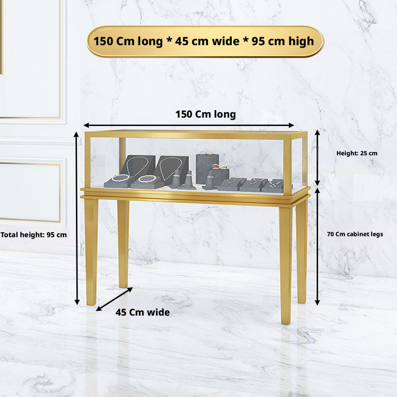 Minimalist Countertop Jewelry Display - Stainless Steel Showcase Stand for Boutiques Jewelry cabinet