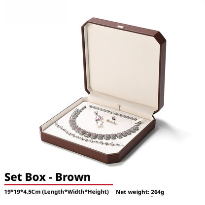 PU Leather Ring Box | Golden Velvet Interior for Engagement