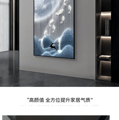Xi on the branches of the living room TV background wall decorative painting Chinese knot into the household is opposite the door Wangyun Chinese corner hanging painting