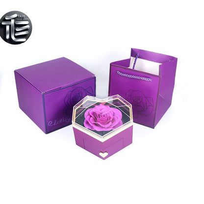 Engagement Ring Box Velvet – Wedding Ring Holder for Proposal, Luxury Heart-Shaped Jewelry Gift Box